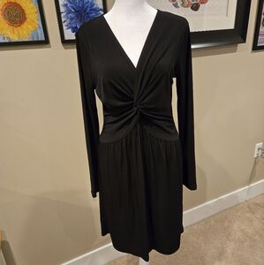 Michael Kors Womens Long Sleeve V-Neck mid length Dress